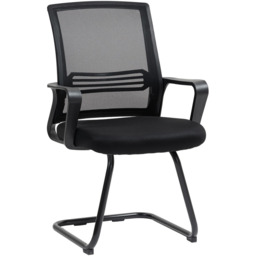 Portland Black Mesh Office Chair with Sled Base - Size: 93 x 57.5 x 58.5cm - Wilko - thumbnail 3