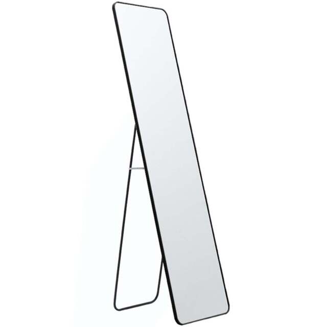 Living and Home Black Frame Full Length Standing Mirror 47 x 157cm - Size: 157 x 47cm - Wilko - image 1