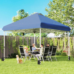 Outsunny 3 x 3m Dark Blue Pop Up Gazebo with Wheels - Wilko