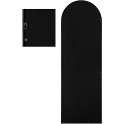 MirrorOutlet The Arcus Black Framed Arched Garden Wall Mirror 160 x 53cm - Size: 160 x 53 x 3cm - Wilko - thumbnail 5
