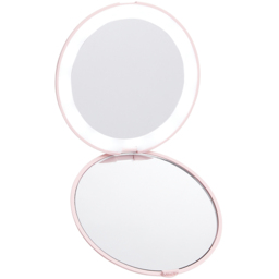 Living and Home Double Sided LED Vanity Mirror - Size: 1 x 9 x 9cm - Pink - Wilko - thumbnail 5