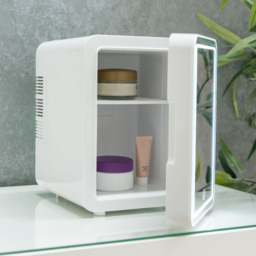 ValueLights Beauty Mini Fridge 4L with LED Mirror - Size: 25 x 24 x 18cm - White - Wilko - thumbnail 3