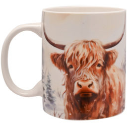 The Seasonal Gift Co. Highland Cow Mug - Size: 10 x 12 x 8cm - White - Wilko - thumbnail 3