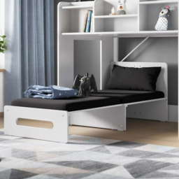 Flair Wizard White Junior High Sleeper with Black Futon - Size: Single - Wilko - thumbnail 3