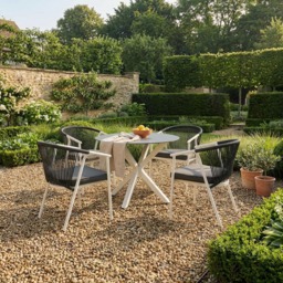 Maisie Dining Set - Grey and Black - Size: 4 Seater - Wilko - thumbnail 4