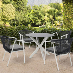 Maisie Dining Set - Grey and Black - Size: 4 Seater - Wilko - thumbnail 7