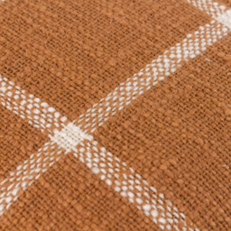 Yard Beni Ginger and Natural Check Fringed Cushion - Size: 45 x 45cm - Multi - Yard Living - Wilko - thumbnail 6