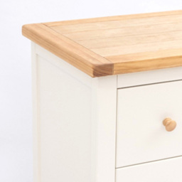 Cabinet Bits Trevi 4 Drawer Off White Wood Knob Chest of Drawers - Wilko - thumbnail 7