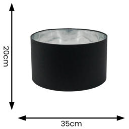 ValueLights Reni Black and Chrome Inner Medium Pendant Shade - Size: 20 x 35 x 35cm - Wilko - thumbnail 5