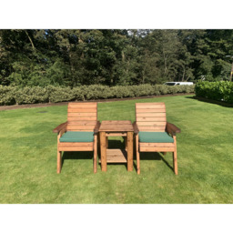 Charles Taylor 2 Seater Deluxe Companion Seat with Green Cushions - Wilko - thumbnail 3