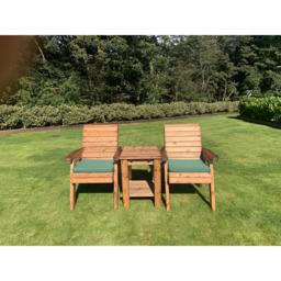 Charles Taylor 2 Seater Deluxe Companion Seat with Green Cushions - Wilko - thumbnail 7