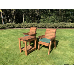 Charles Taylor 2 Seater Deluxe Companion Seat with Green Cushions - Wilko - thumbnail 6