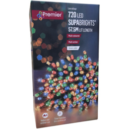 Premier SupaBrights 720 Multicolour LED Christmas String Light 57.5m - Size: 5 x 5750 x 5cm - Multi Coloured - Samuel Alexander - Wilko - thumbnail 3