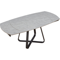 DS Living Arden 6 Seater Dining Table Black and Grey Intertwined Stone - Wilko - thumbnail 3