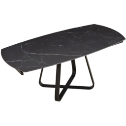 DS Living Arden 6 Seater Dining Table Black and Grey Intertwined Stone - Wilko - thumbnail 4