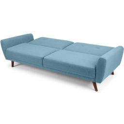 Julian Bowen Monza 2 Seater Blue Sofa Bed - Wilko - thumbnail 6