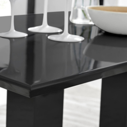 Furniturebox Molini Kensington 6 Seater Dining Set Black Gloss - Wilko - thumbnail 6