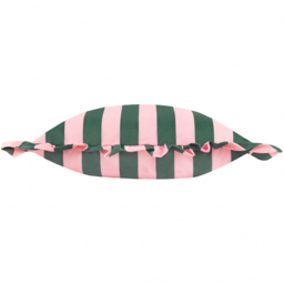 furn. Palm Royale Stripe Pink Ruffle Printed Polyester Filled Outdoor Cushion 50 x 50cm - Wilko - thumbnail 3