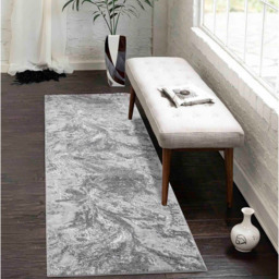 Desire Rugs Serenity Grey Abstract Water Grunge Texture Rug 60 x 220cm - Wilko - thumbnail 3