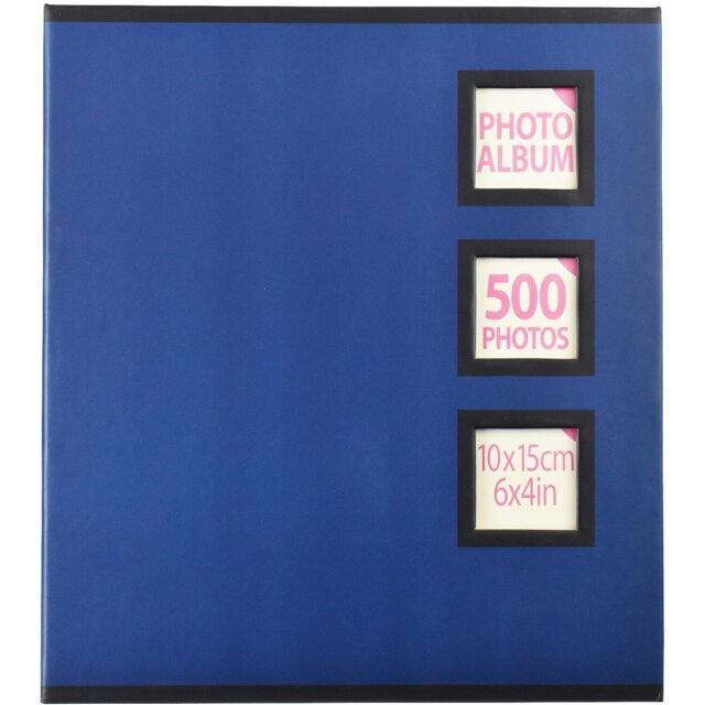 Single Photo Album 6 x 4 inch 500 Photos in Assorted styles - Wilko - image 1
