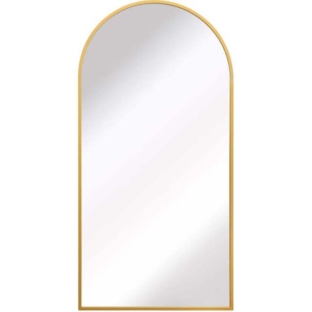 The Arcus Gold Arched Metal Leaner Wall Mirror 200 x 100cm - MirrorOutlet - Wilko - image 1