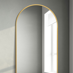 The Arcus Gold Arched Metal Leaner Wall Mirror 200 x 100cm - MirrorOutlet - Wilko - thumbnail 4