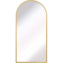 The Arcus Gold Arched Metal Leaner Wall Mirror 200 x 100cm - MirrorOutlet - Wilko - thumbnail 1