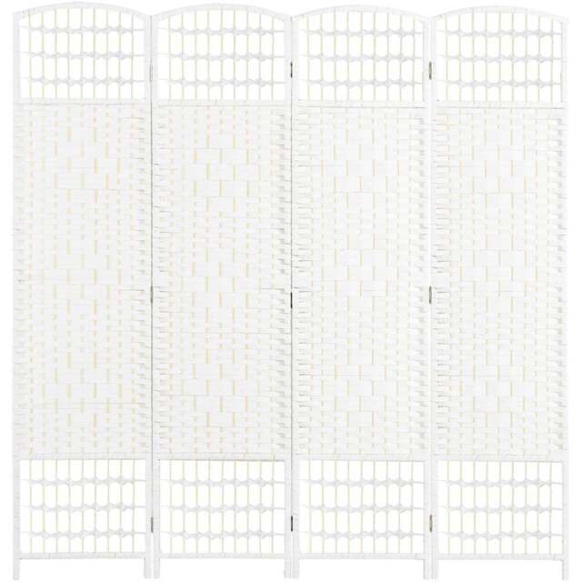 Portland 4 Panel White Folding Room Privacy Screen 170 x 160cm - Wilko - image 1
