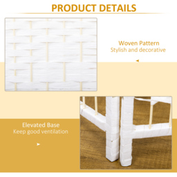 Portland 4 Panel White Folding Room Privacy Screen 170 x 160cm - Wilko - thumbnail 7