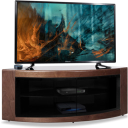 Centurion Supports Pangea 2 Door 2 Shelf Black Walnut TV Cabinet - Size: 45 x 118 x 45cm - Multi - Wilko - thumbnail 4