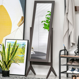 Portland Brown Freestanding Dressing Mirror 148 x 47cm - Wilko - thumbnail 3