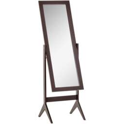 Portland Brown Freestanding Dressing Mirror 148 x 47cm - Wilko - thumbnail 1