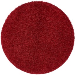 My Rug Red Round Rug 100cm - Size: 100 x 100 x 2cm - Wilko