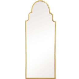 The Arcus Gold Arched Metal Leaner Wall Mirror 180 x 70cm - MirrorOutlet - Wilko - thumbnail 1