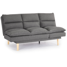 Home Detail Idris 3 Seater Dark Grey Fabric Sofa Bed - Wilko - thumbnail 3