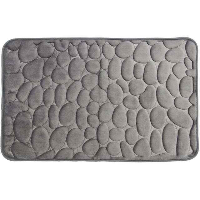 Pebble Bath Mat - Grey - Wilko - image 1