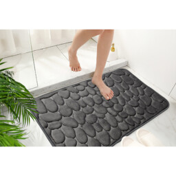 Pebble Bath Mat - Grey - Wilko - thumbnail 3