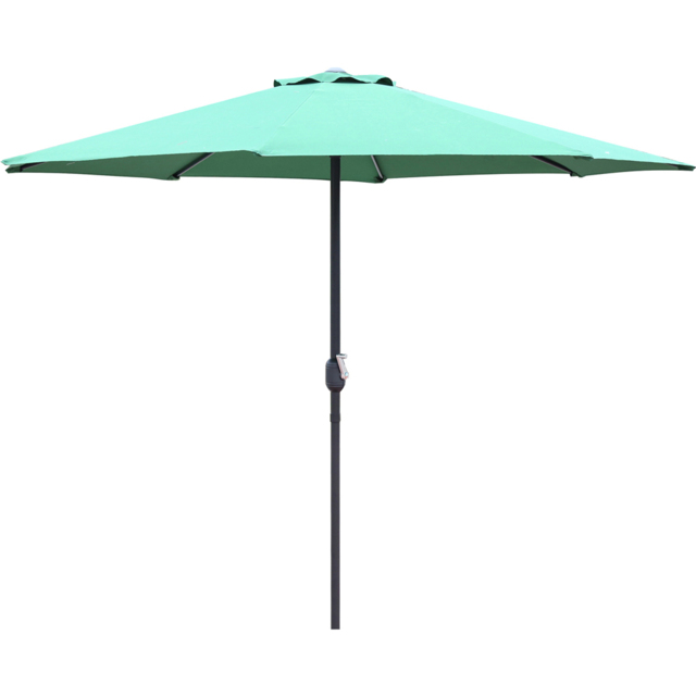 GlamHaus Green Garden Parasolwith Crank Handle 2.7m - Wilko - image 1
