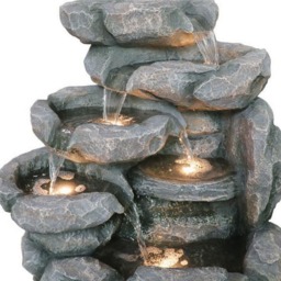 Bermuda Cascading Pools Water Feature - Size: 67 x 48 x 67cm - Grey - Bermuda Water Gardens - Wilko - thumbnail 3