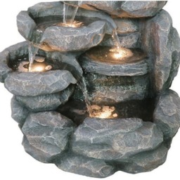 Bermuda Cascading Pools Water Feature - Size: 67 x 48 x 67cm - Grey - Bermuda Water Gardens - Wilko - thumbnail 4