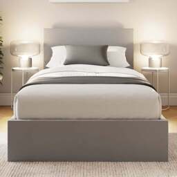 GFW Single Charcoal Grey Velvet End Lift Ottoman Bed - Wilko - thumbnail 1