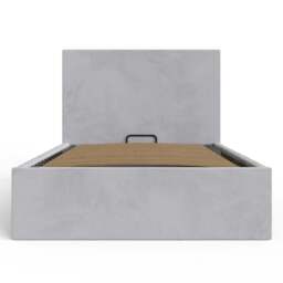 GFW Single Charcoal Grey Velvet End Lift Ottoman Bed - Wilko - thumbnail 5