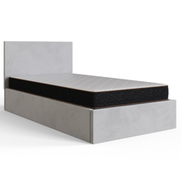 GFW Single Charcoal Grey Velvet End Lift Ottoman Bed - Wilko - thumbnail 3