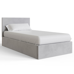 GFW Single Charcoal Grey Velvet End Lift Ottoman Bed - Wilko - thumbnail 4