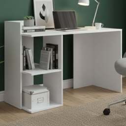 Shefa Iris 2 Shelf Computer Desk White - Size: 106 x 1124 x 543cm - Wilko - thumbnail 1