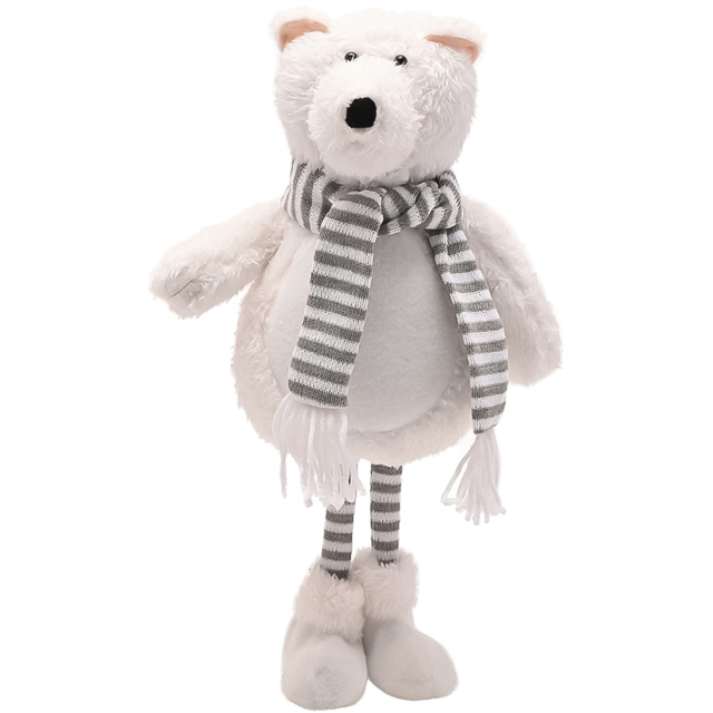 The Seasonal Gift Co. Santa and Friends Blizzard the Polar Bear Christmas Decoration 37cm - Size: 37 x 20 x 9cm - White - Wilko - image 1