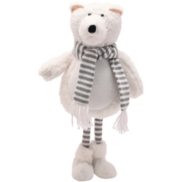 The Seasonal Gift Co. Santa and Friends Blizzard the Polar Bear Christmas Decoration 37cm - Size: 37 x 20 x 9cm - White - Wilko