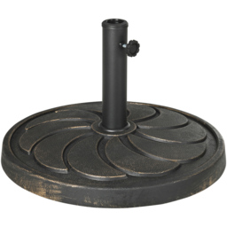 Outsunny Bronze Round Parasol Base 18kg - Size: Single - Brown - Wilko