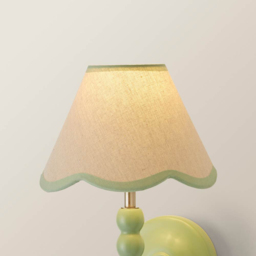 ValueLights Florie Mini Scallop Green Trim Shade - Size: 13 x 19 x 19cm - Wilko - thumbnail 5