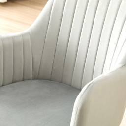 Indoor Living Charlotte Set of 2 Grey Velvet Dining Chair - Wilko - thumbnail 3